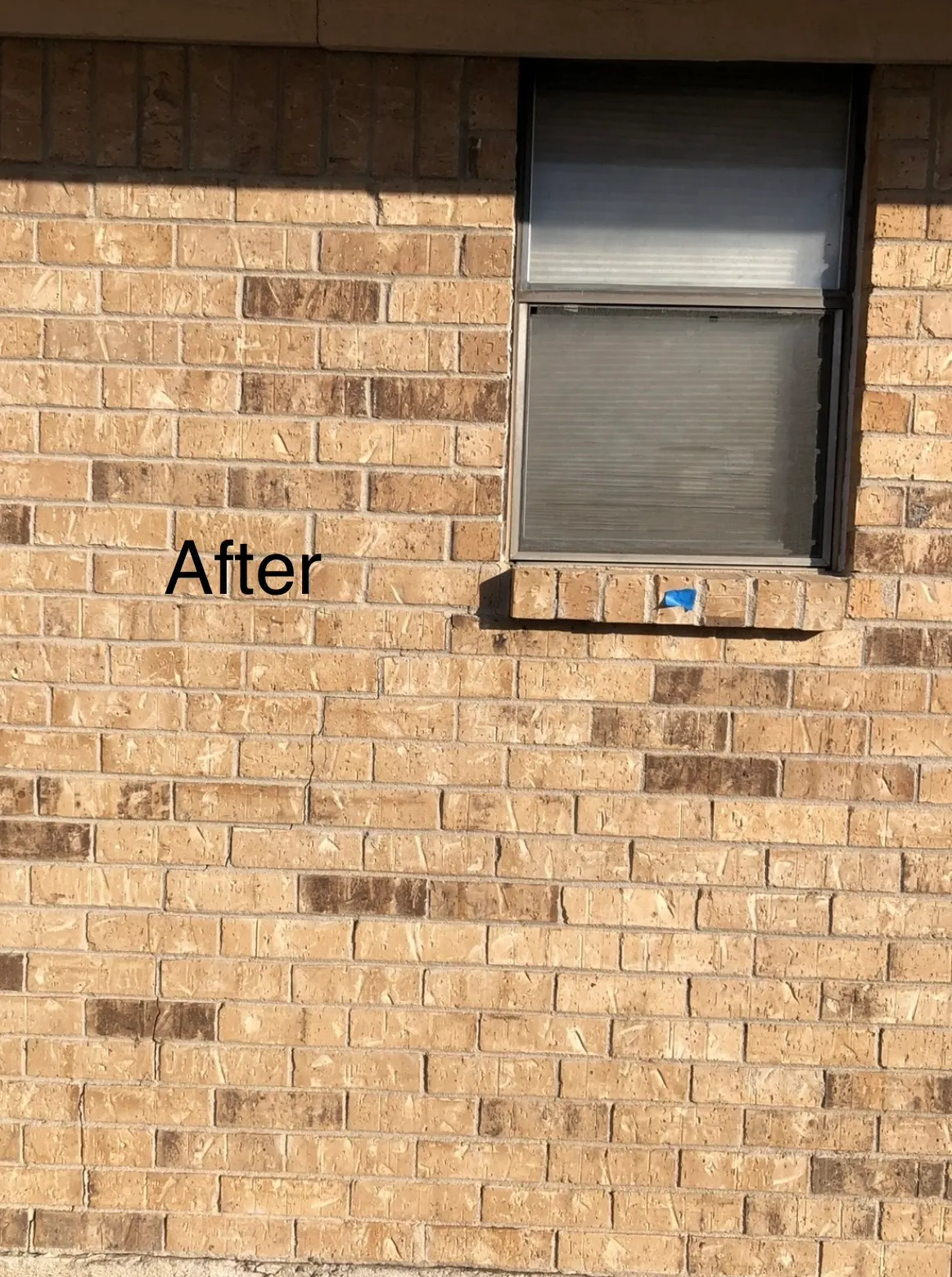 The same brick closed and realigned after A-Custom installed the Dual-Pier System